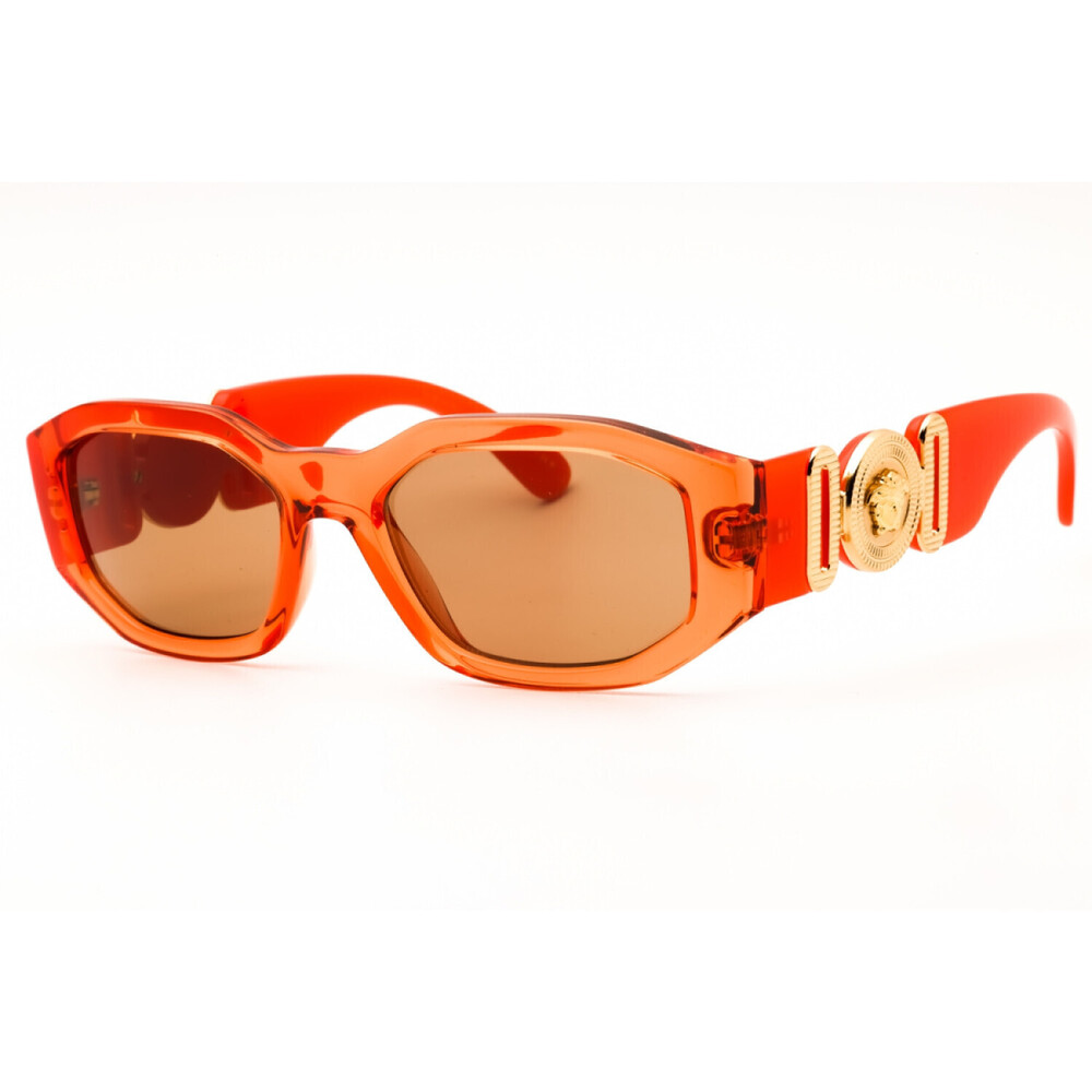 NEW Versace VE4361 552763 Transparent Papaya Orange Sunglasses Authentic